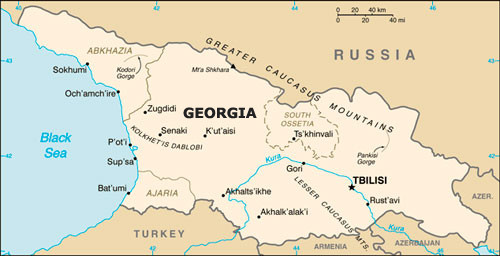 Georgia Map adapted from cia.gov image