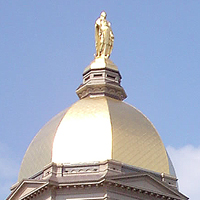 Notre Dame Golden Dome file photo, by Steven C. Welsh