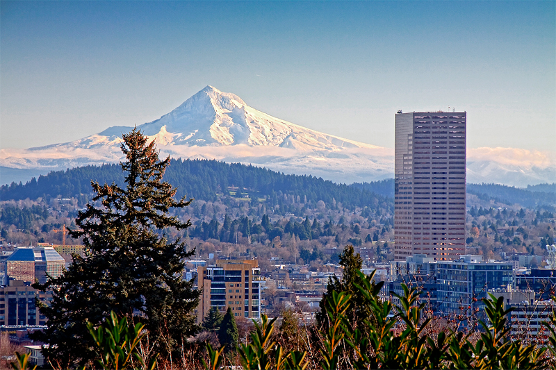 Oregon, Portland, Mount Hood, adapted from usgs.gov image